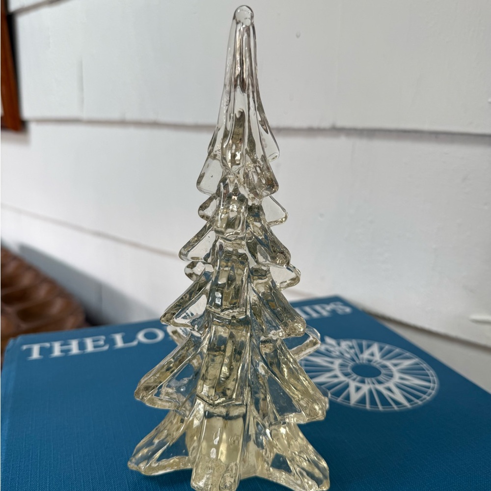 Vintage clear glass Holiday Tree Decoration - Picture 2 of 5